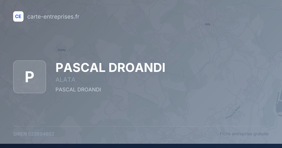 PASCAL DROANDI — 523694602 — fiche entreprise