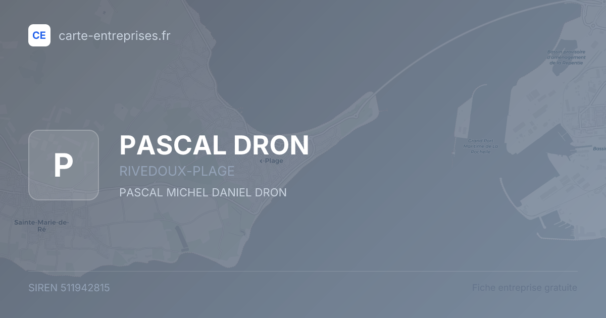 PASCAL DRON — 511942815 — fiche entreprise