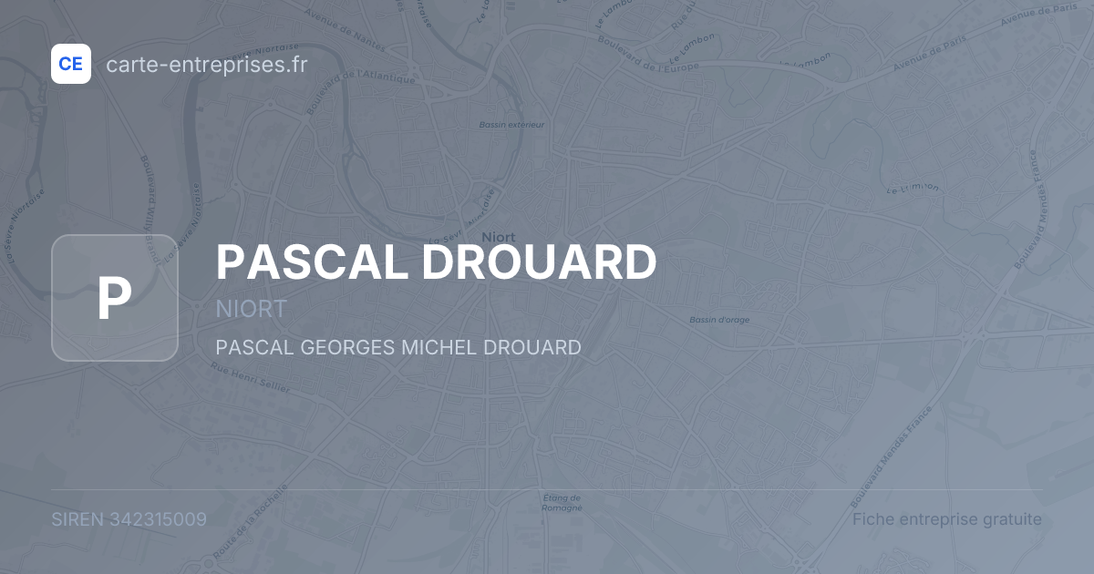 PASCAL DROUARD — 342315009 — fiche entreprise