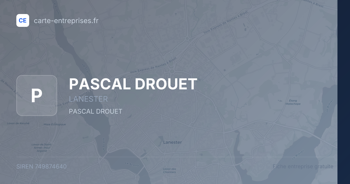 PASCAL DROUET — 749874640 — fiche entreprise