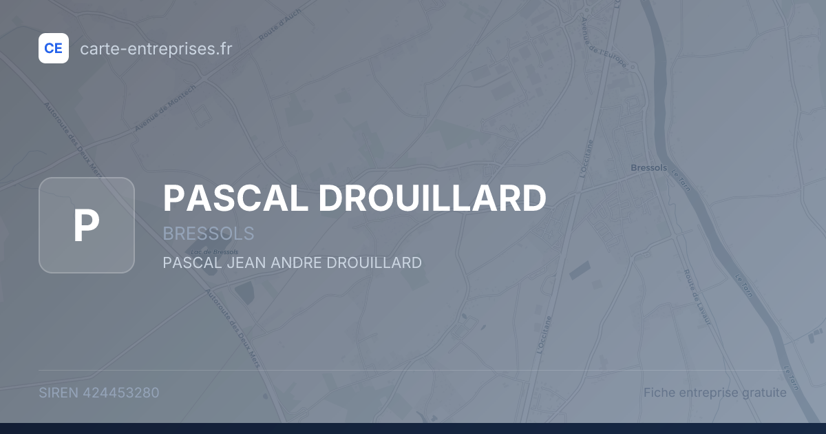 PASCAL DROUILLARD — 424453280 — fiche entreprise
