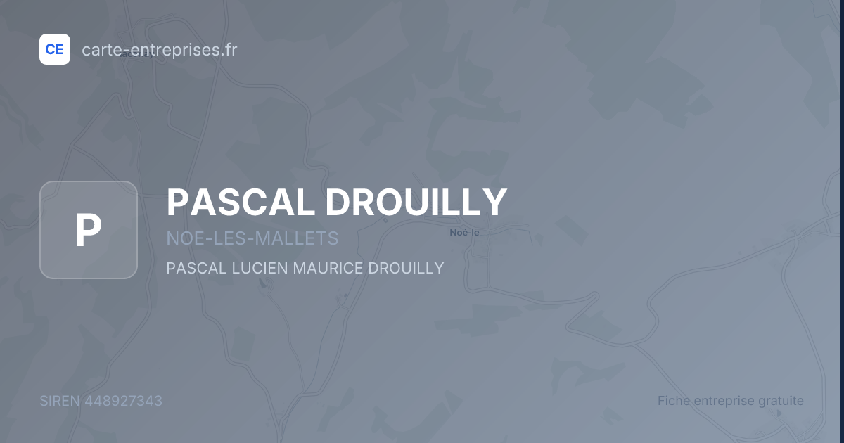PASCAL DROUILLY — 448927343 — fiche entreprise