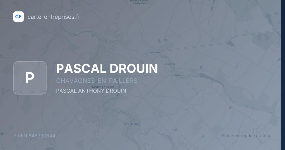 PASCAL DROUIN — 848990644 — fiche entreprise
