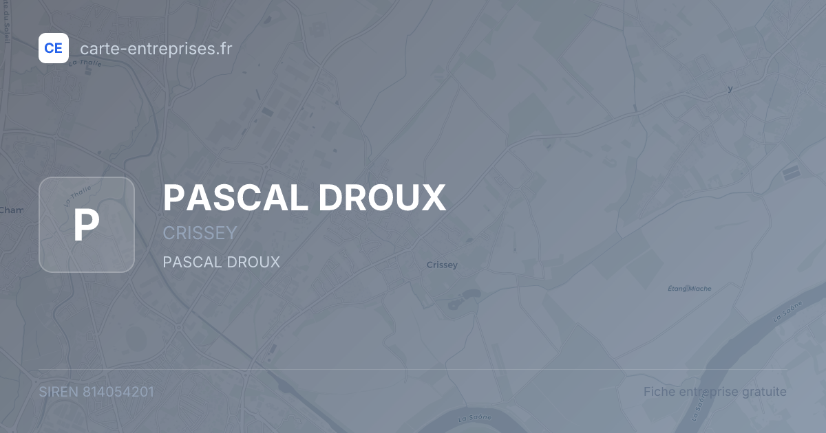 PASCAL DROUX — 814054201 — fiche entreprise