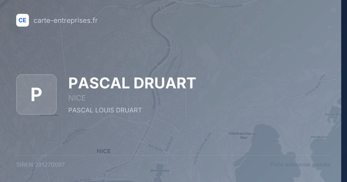 PASCAL DRUART — 391270097 — fiche entreprise