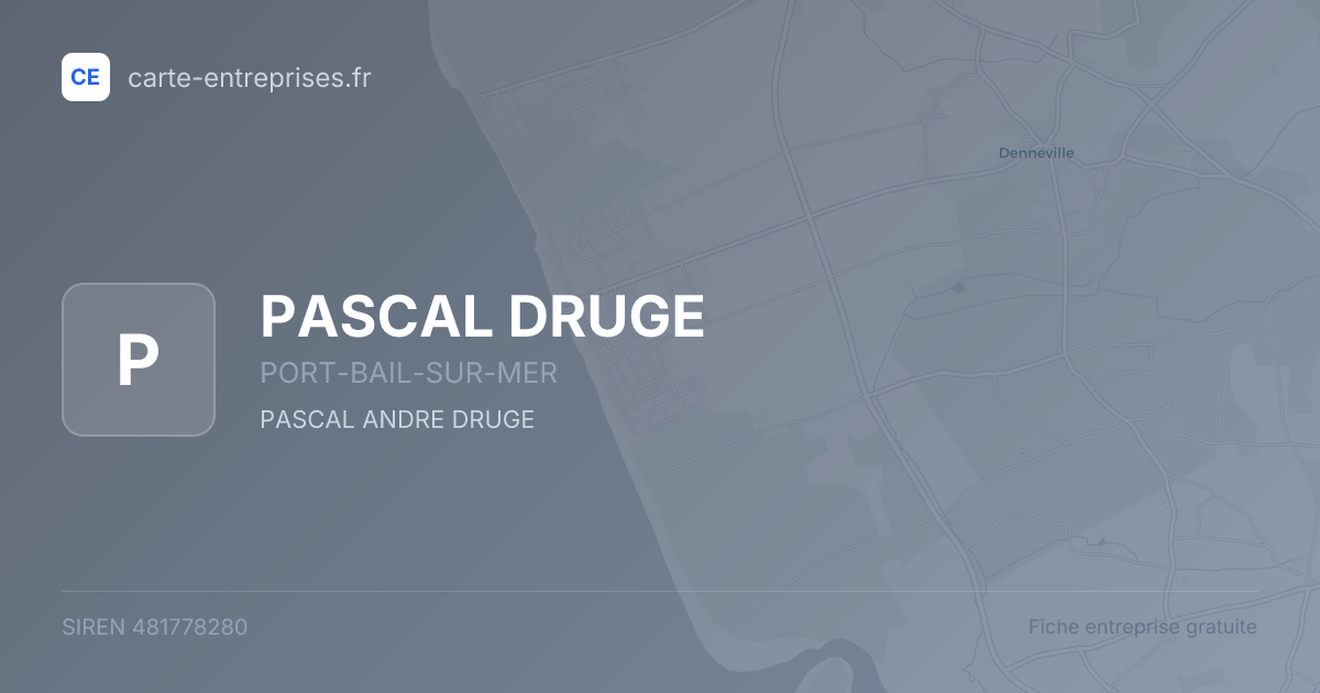 PASCAL DRUGE — 481778280 — fiche entreprise