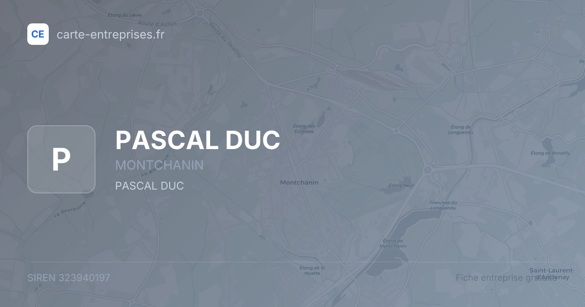 PASCAL DUC — 323940197 — fiche entreprise