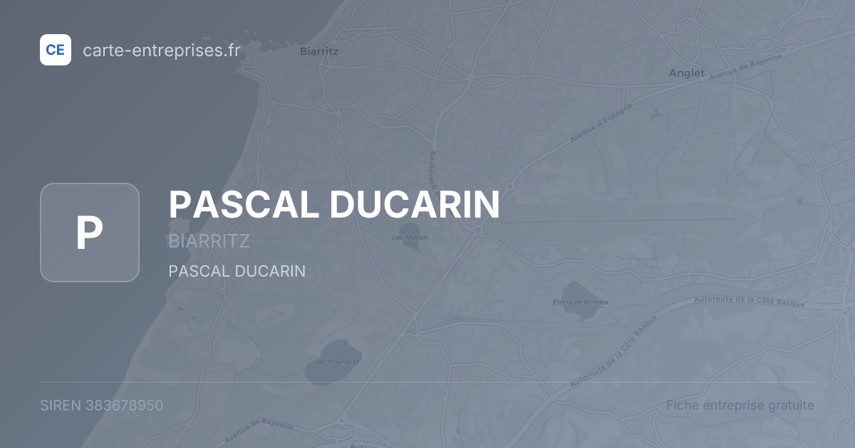 PASCAL DUCARIN — 383678950 — fiche entreprise