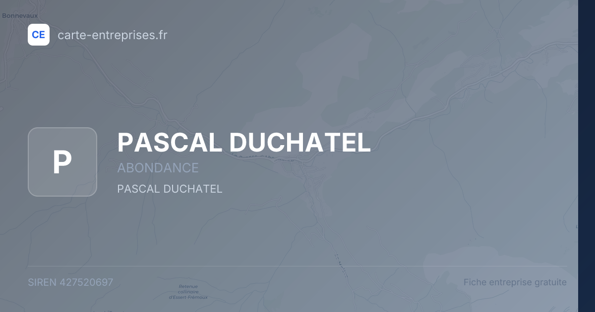 PASCAL DUCHATEL — 427520697 — fiche entreprise