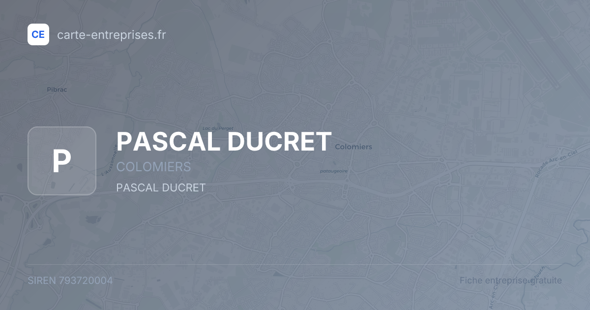 PASCAL DUCRET — 793720004 — fiche entreprise