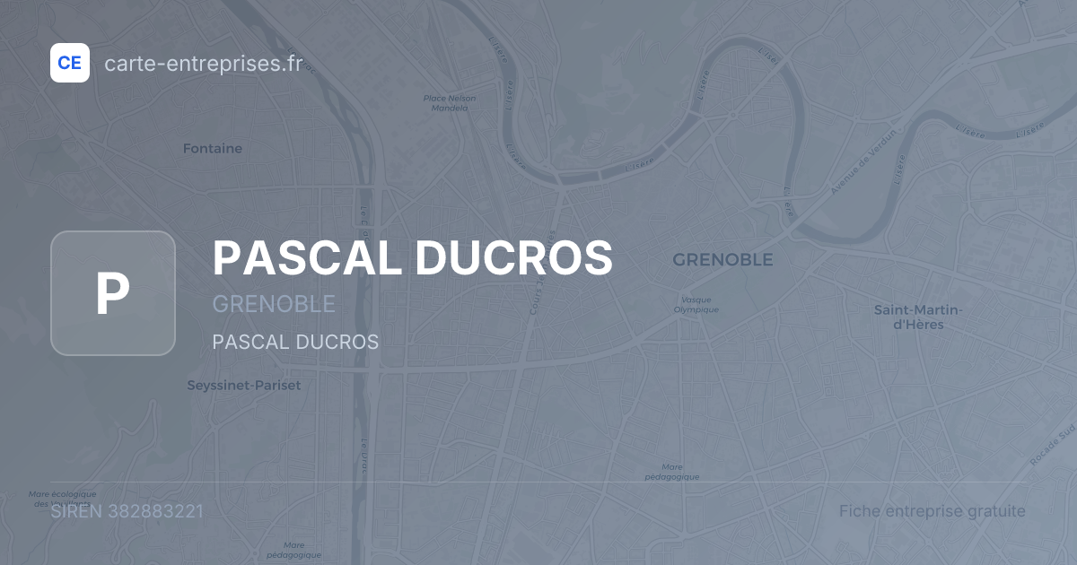 PASCAL DUCROS — 382883221 — fiche entreprise