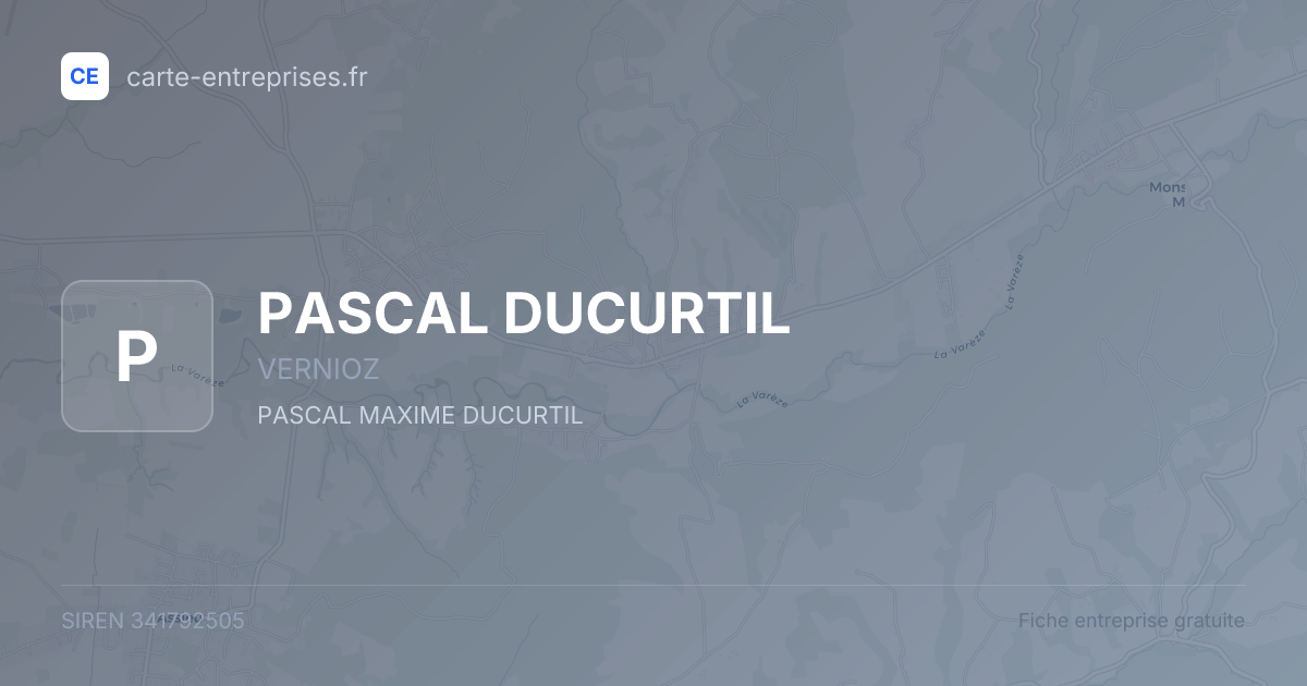 PASCAL DUCURTIL — 341792505 — fiche entreprise