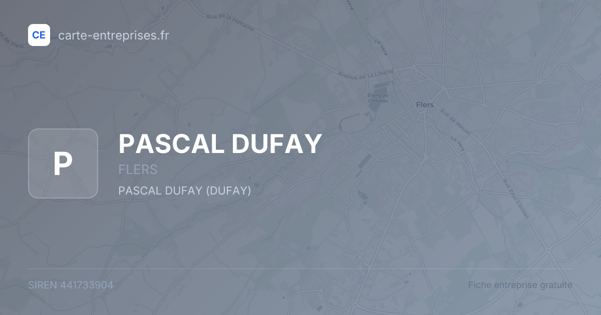 PASCAL DUFAY — 441733904 — fiche entreprise