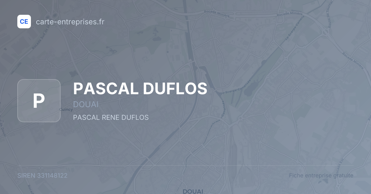 PASCAL DUFLOS — 331148122 — fiche entreprise