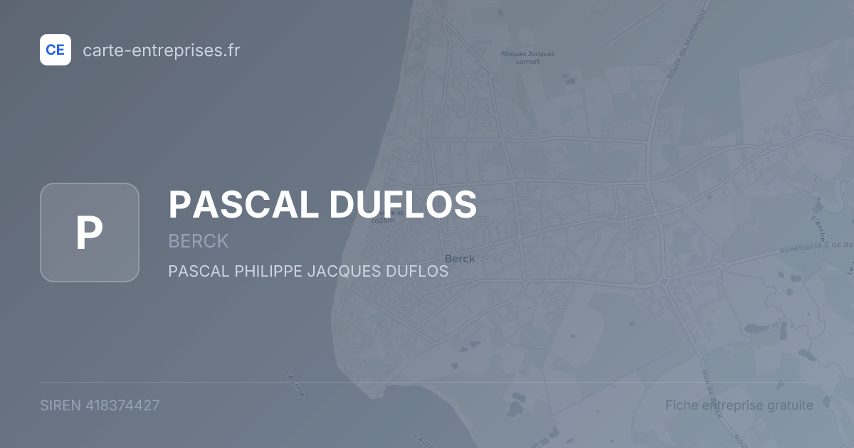 PASCAL DUFLOS — 418374427 — fiche entreprise