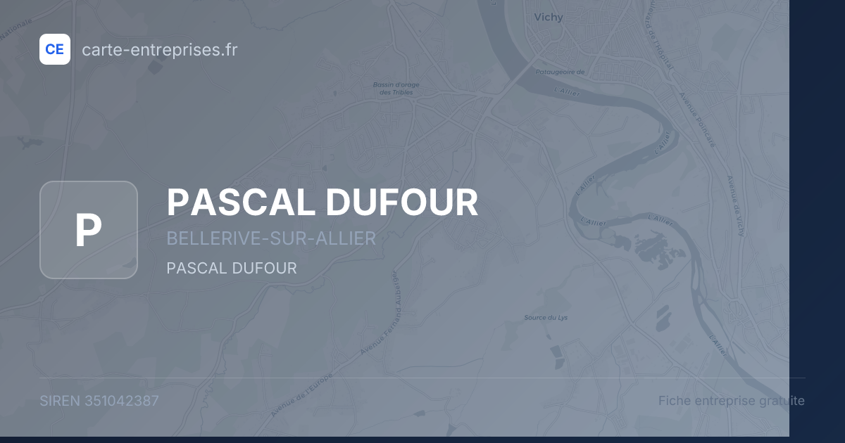 PASCAL DUFOUR — 351042387 — fiche entreprise
