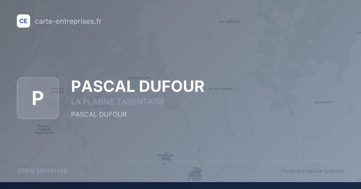 PASCAL DUFOUR — 381441468 — fiche entreprise
