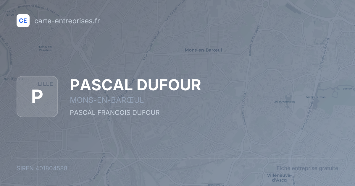 PASCAL DUFOUR — 401804588 — fiche entreprise