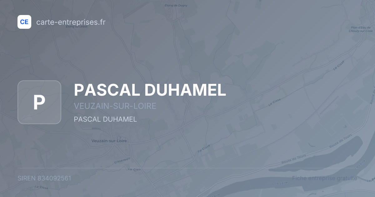 PASCAL DUHAMEL — 834092561 — fiche entreprise