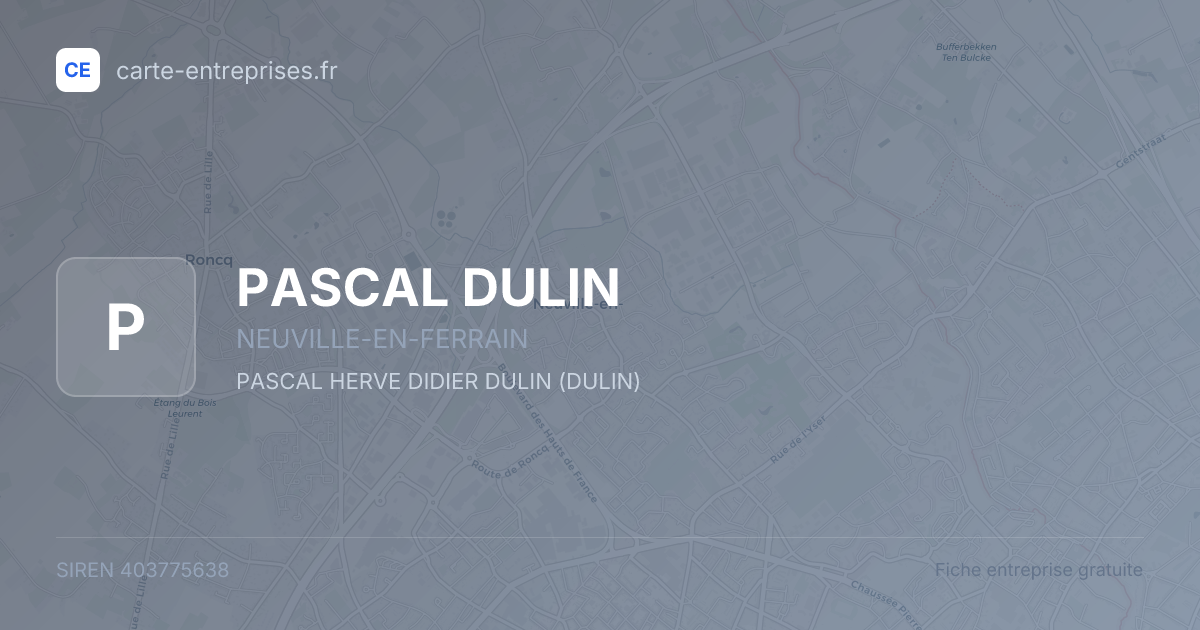 PASCAL DULIN — 403775638 — fiche entreprise