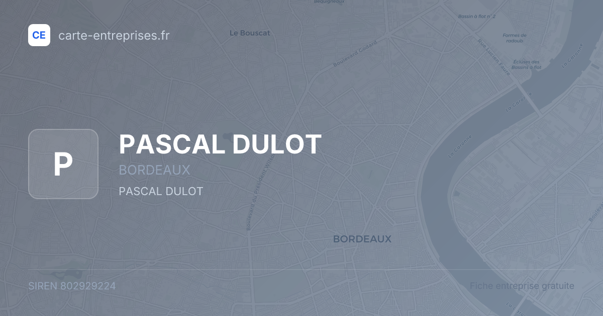 PASCAL DULOT — 802929224 — fiche entreprise