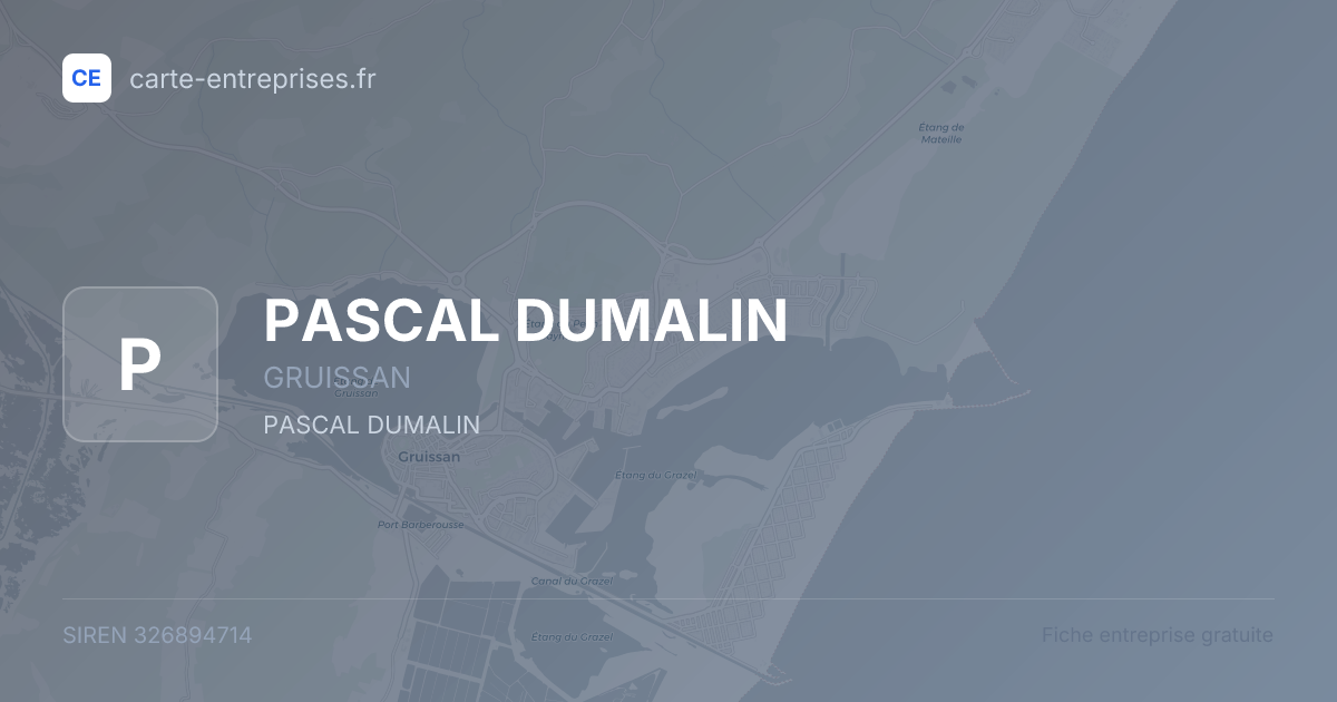 PASCAL DUMALIN — 326894714 — fiche entreprise