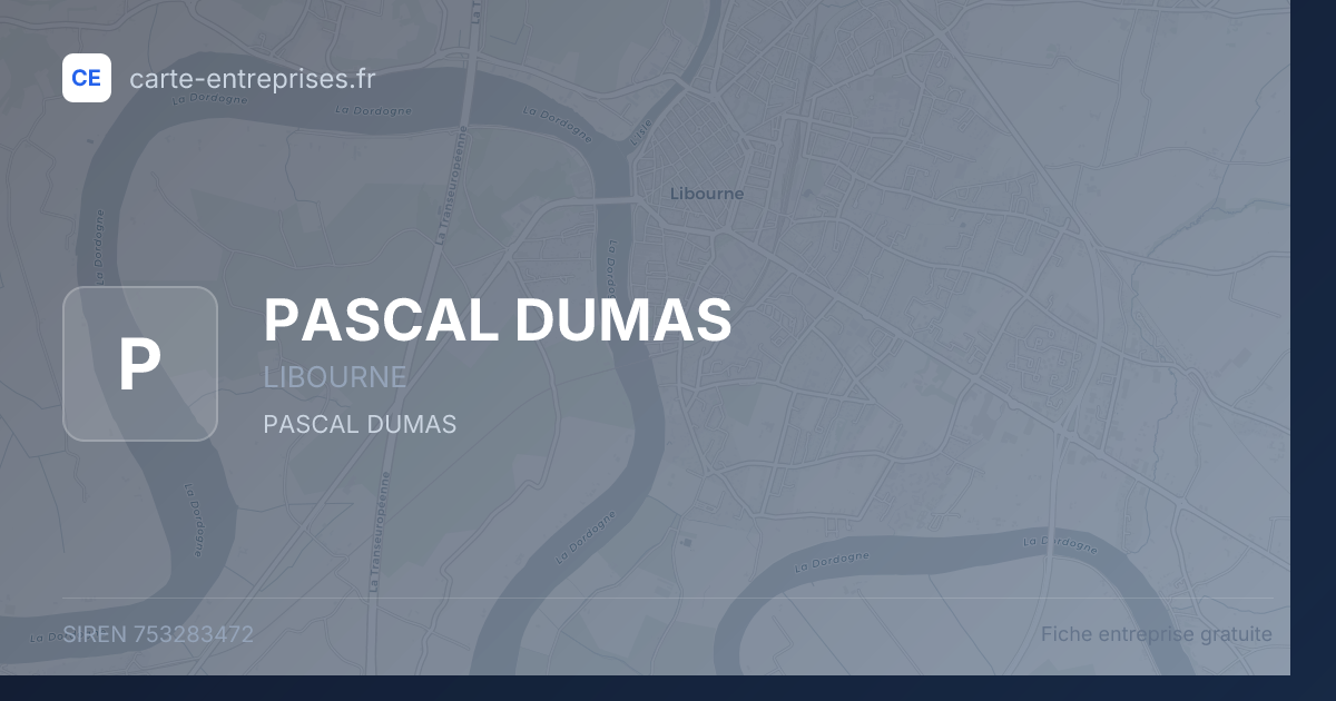 PASCAL DUMAS — 753283472 — fiche entreprise