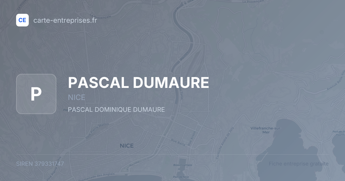 PASCAL DUMAURE — 379331747 — fiche entreprise