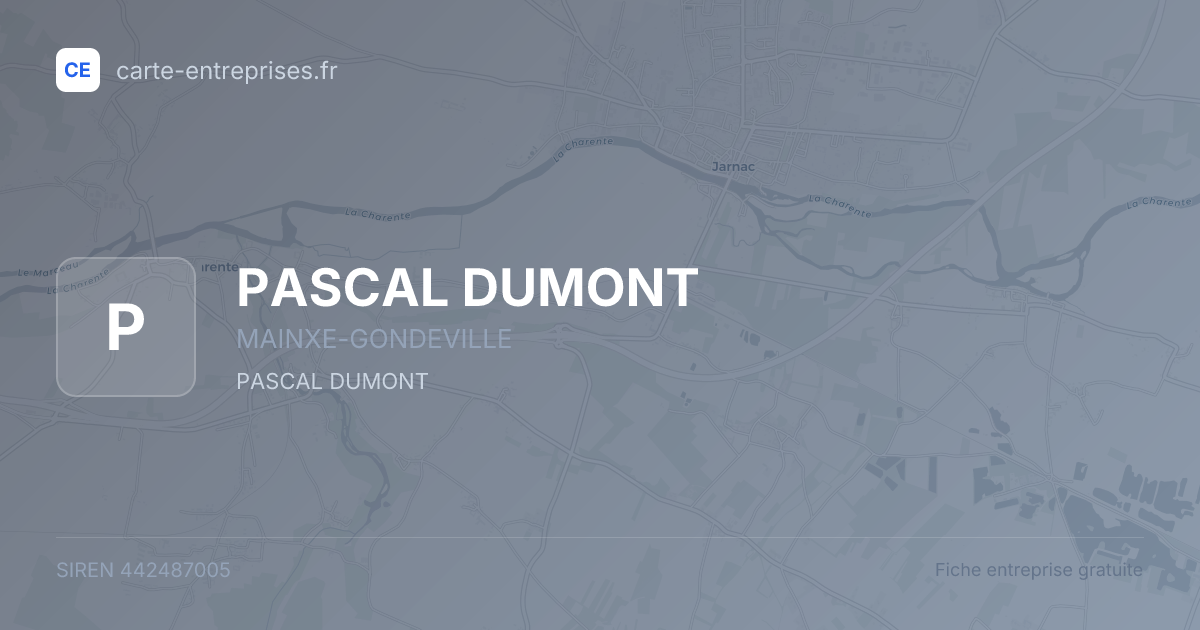 PASCAL DUMONT — 442487005 — fiche entreprise