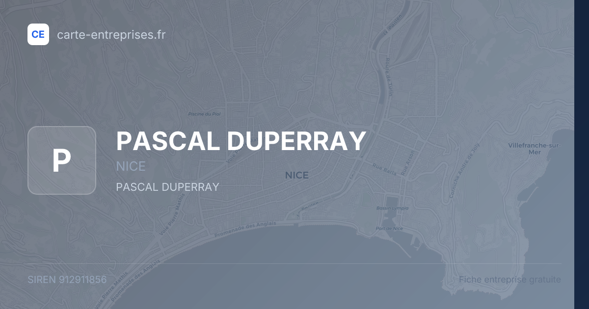 PASCAL DUPERRAY — 912911856 — fiche entreprise