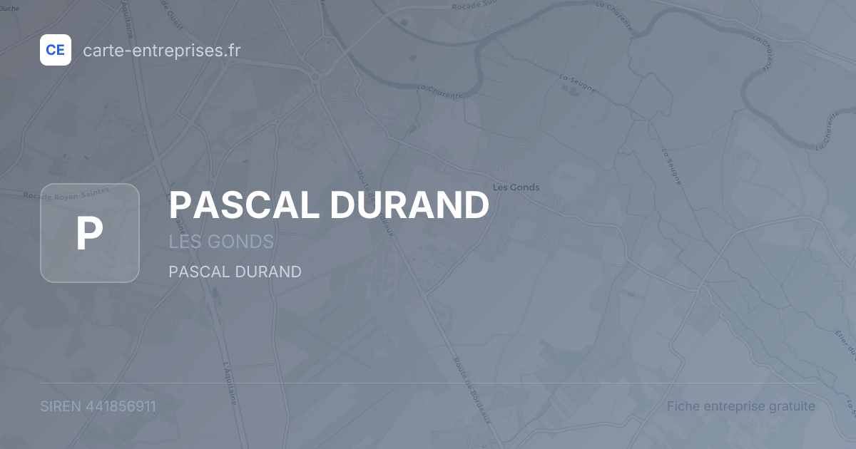 PASCAL DURAND — 441856911 — fiche entreprise
