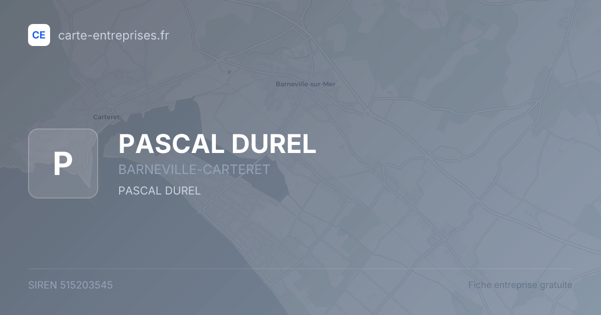 PASCAL DUREL — 515203545 — fiche entreprise
