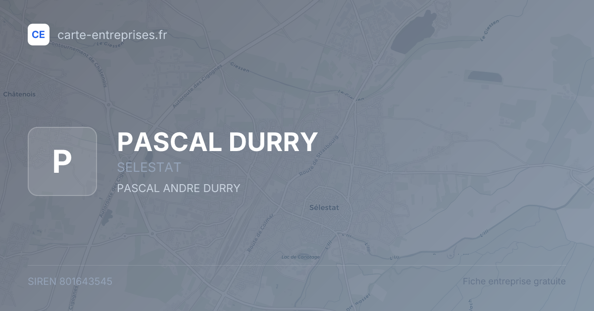 PASCAL DURRY — 801643545 — fiche entreprise