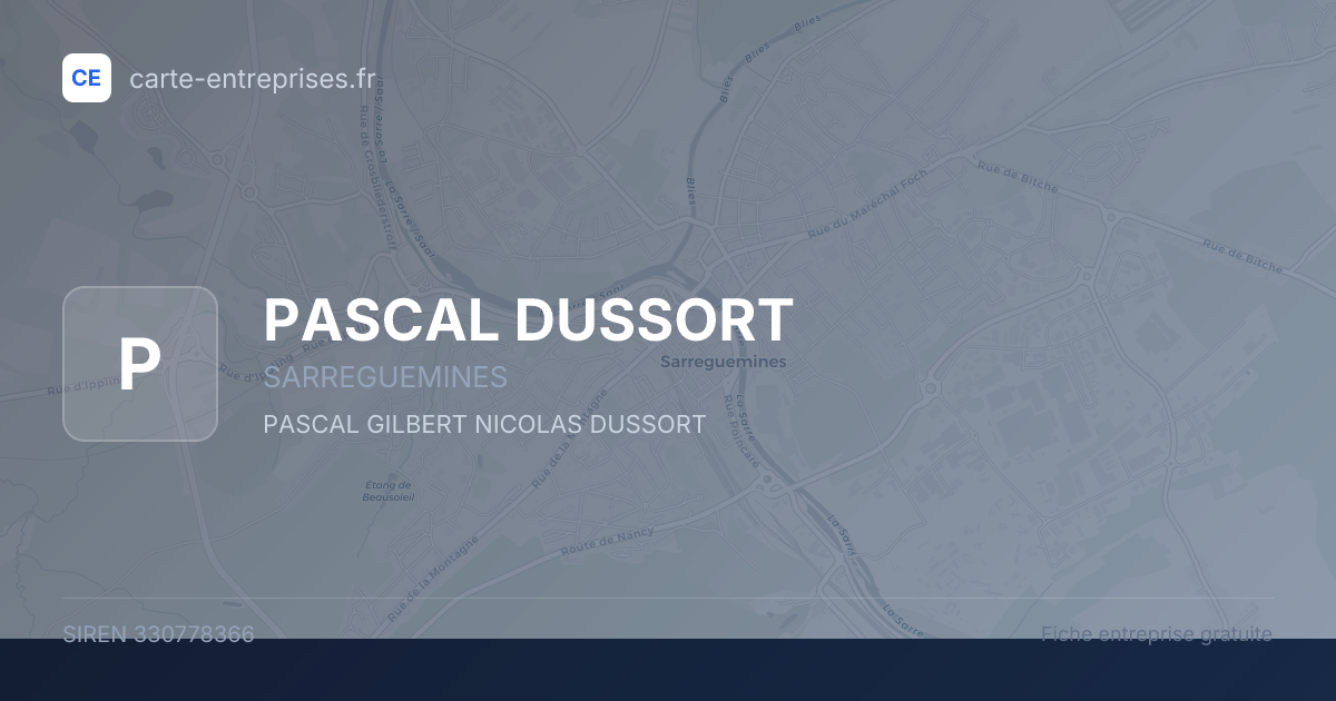 PASCAL DUSSORT — 330778366 — fiche entreprise