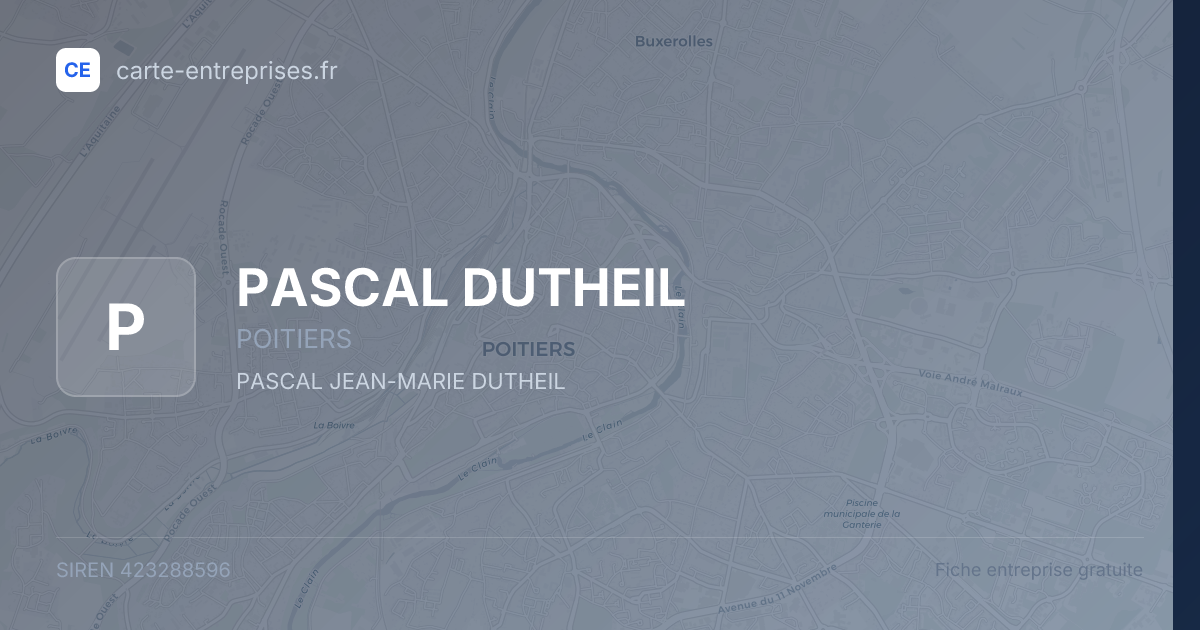 PASCAL DUTHEIL — 423288596 — fiche entreprise