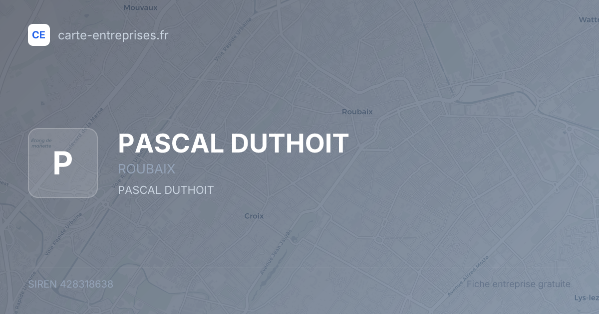 PASCAL DUTHOIT — 428318638 — fiche entreprise