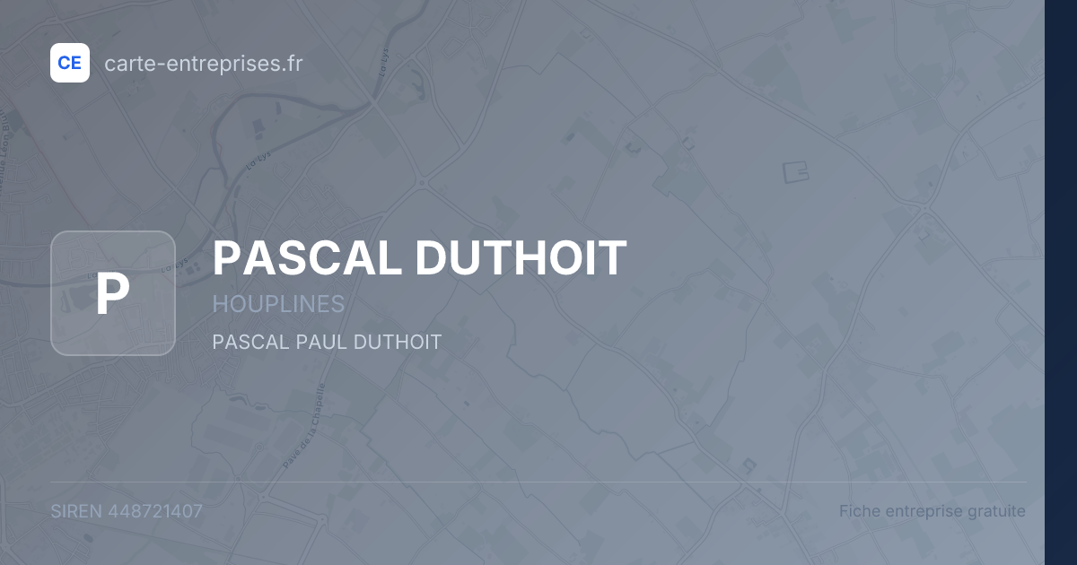 PASCAL DUTHOIT — 448721407 — fiche entreprise