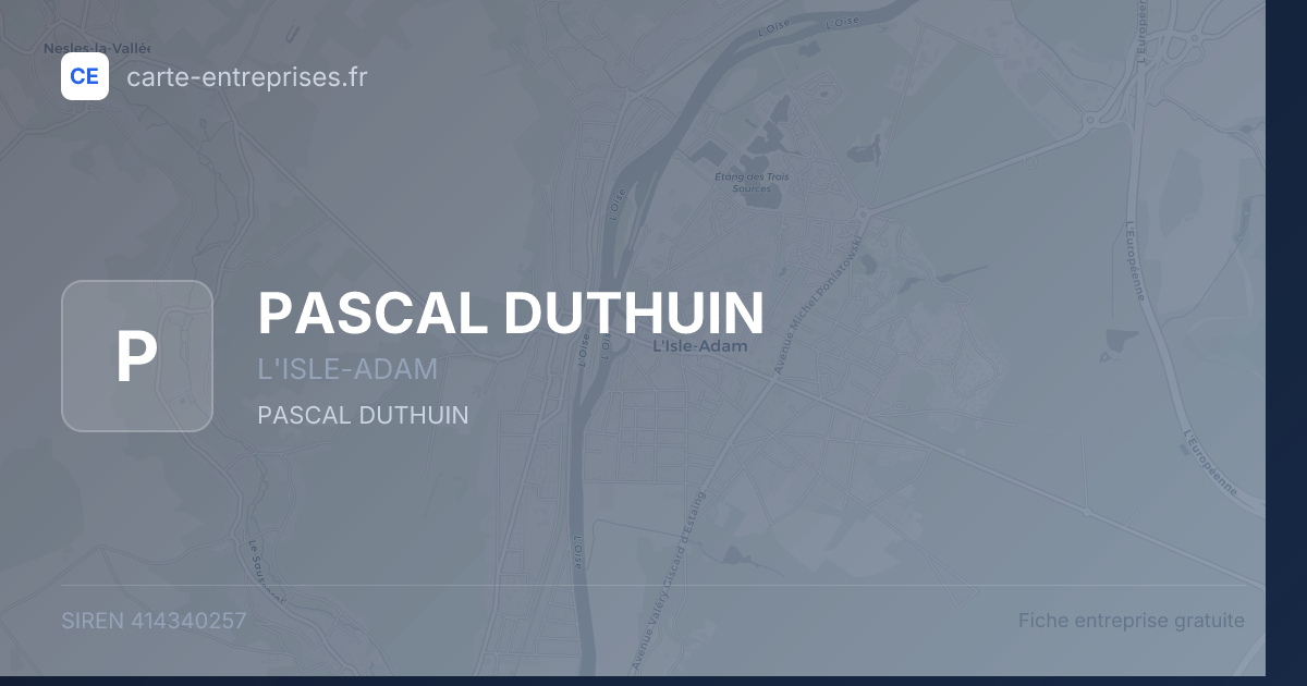 PASCAL DUTHUIN — 414340257 — fiche entreprise