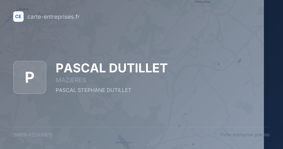 PASCAL DUTILLET — 422431619 — fiche entreprise