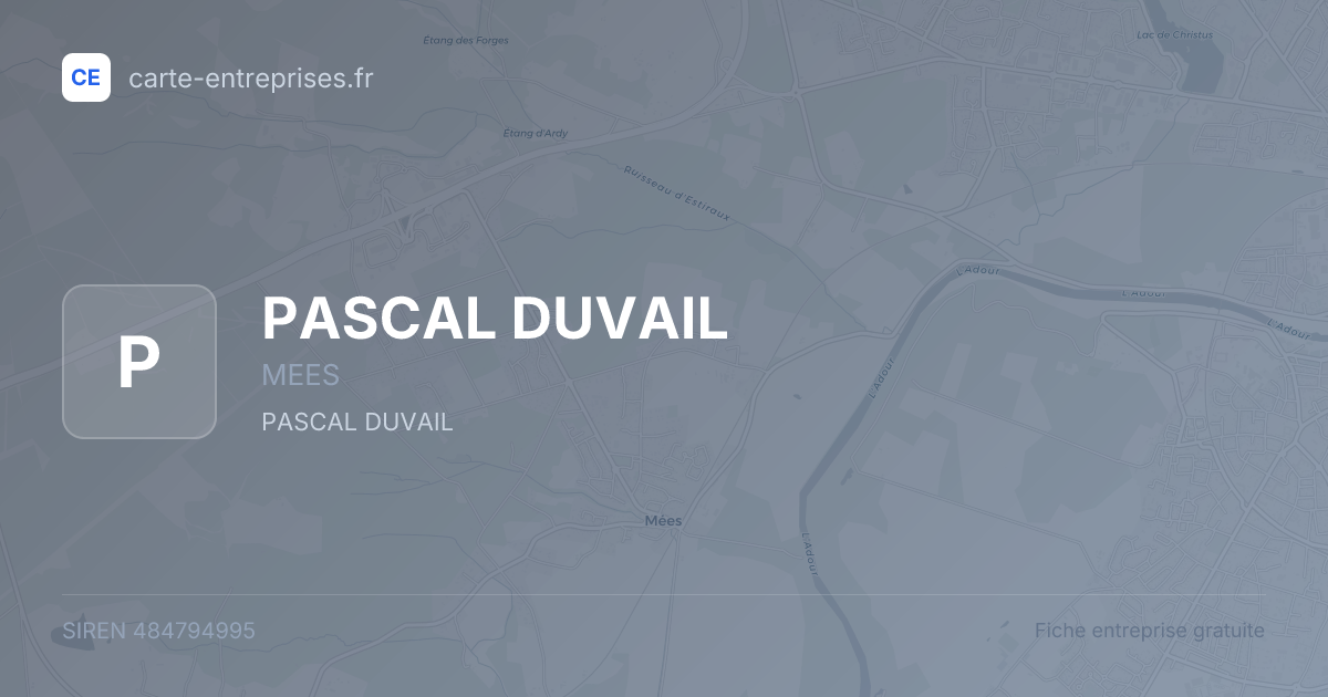 PASCAL DUVAIL — 484794995 — fiche entreprise