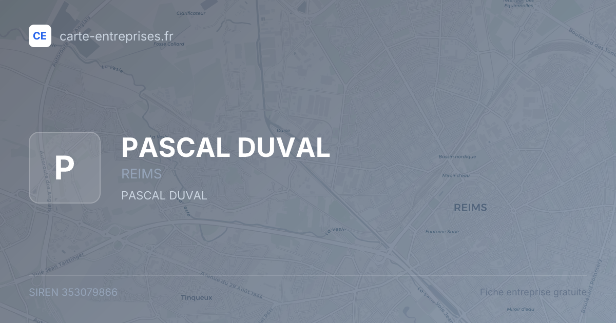 PASCAL DUVAL — 353079866 — fiche entreprise