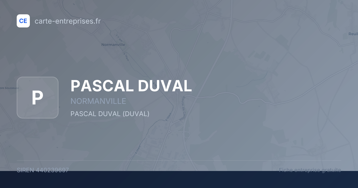 PASCAL DUVAL — 440239697 — fiche entreprise