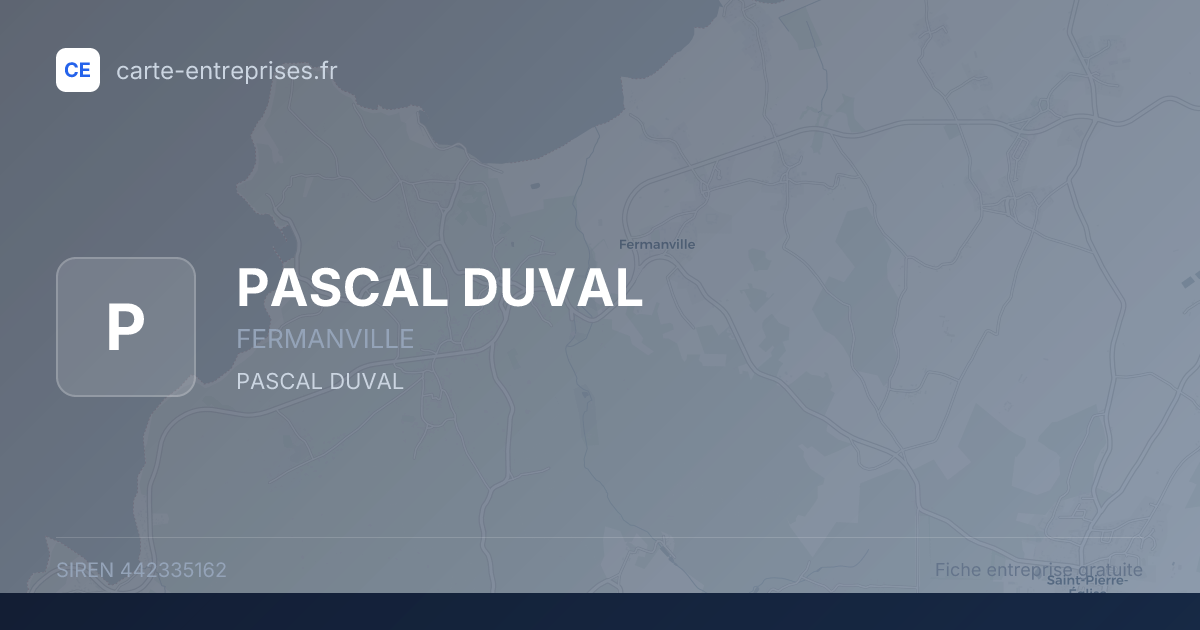 PASCAL DUVAL — 442335162 — fiche entreprise