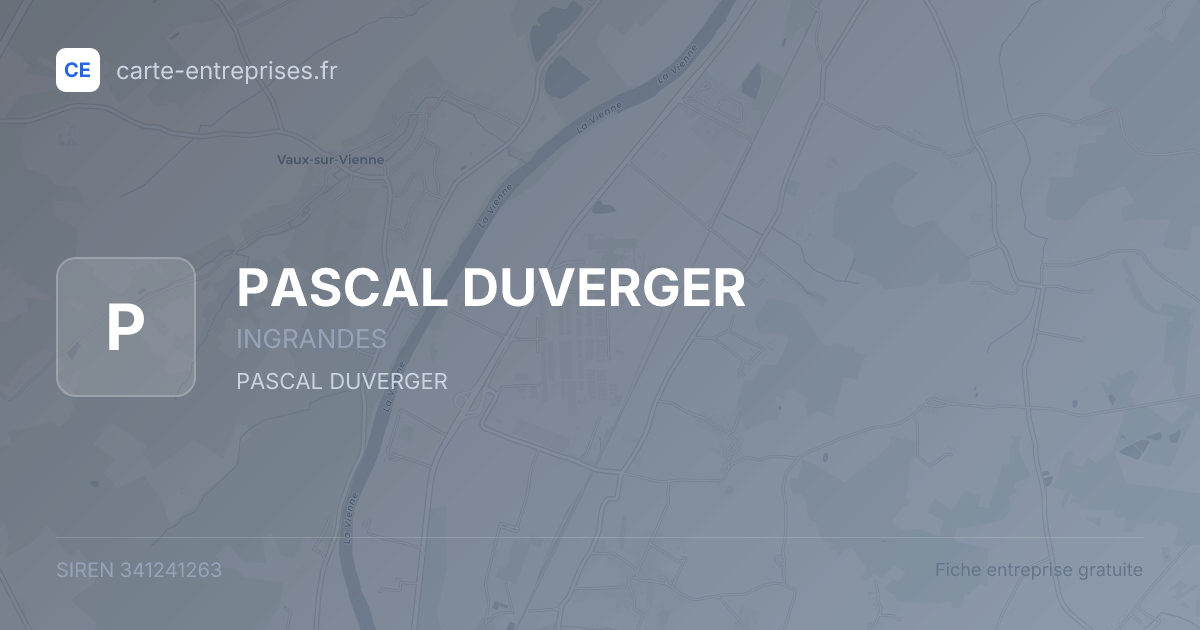 PASCAL DUVERGER — 341241263 — fiche entreprise