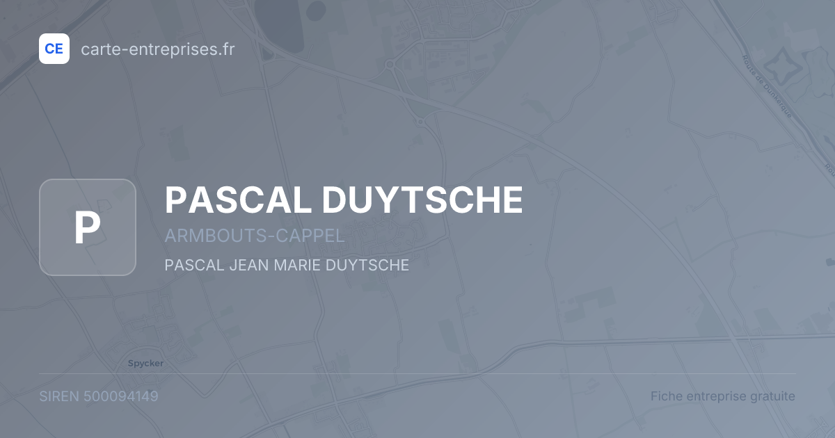 PASCAL DUYTSCHE — 500094149 — fiche entreprise
