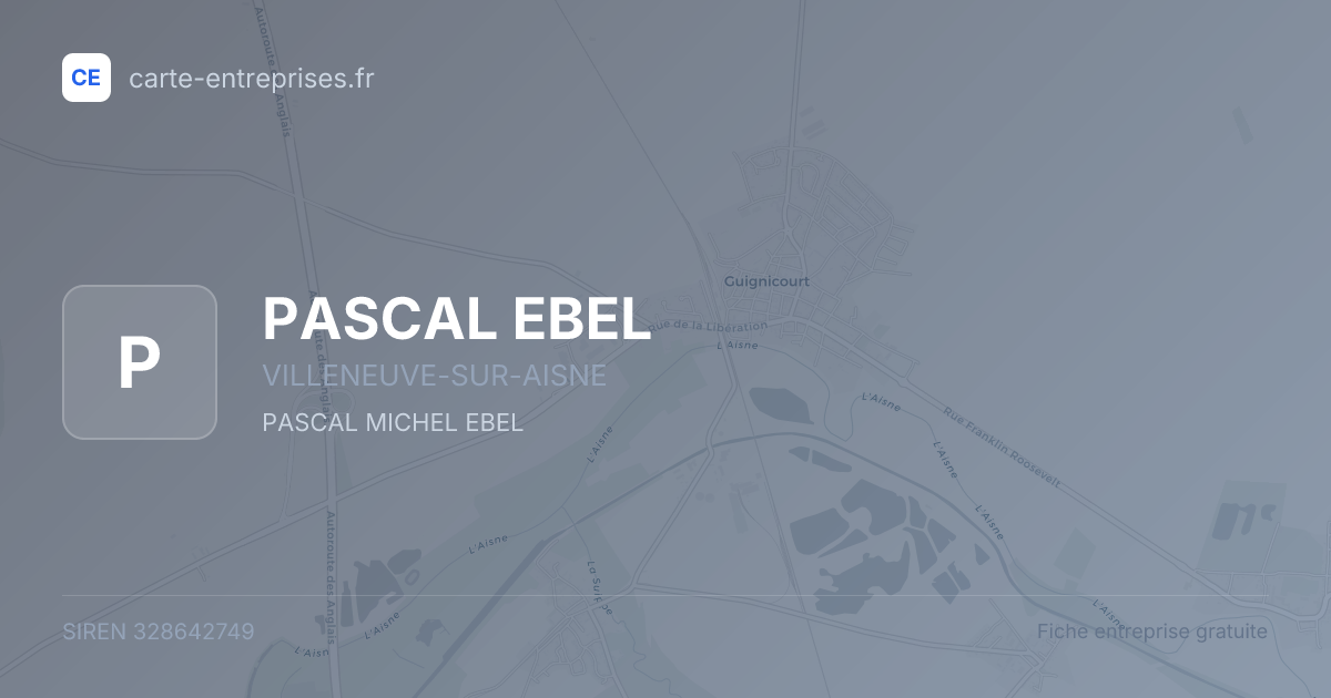 PASCAL EBEL — 328642749 — fiche entreprise