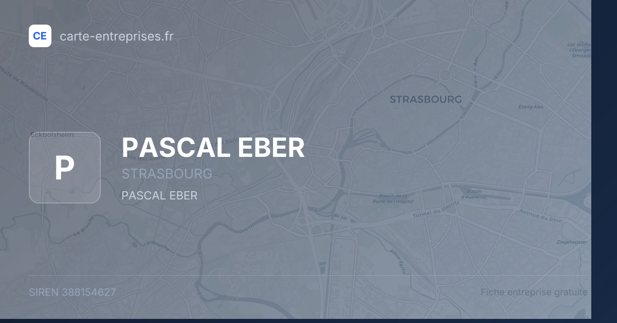PASCAL EBER — 388154627 — fiche entreprise