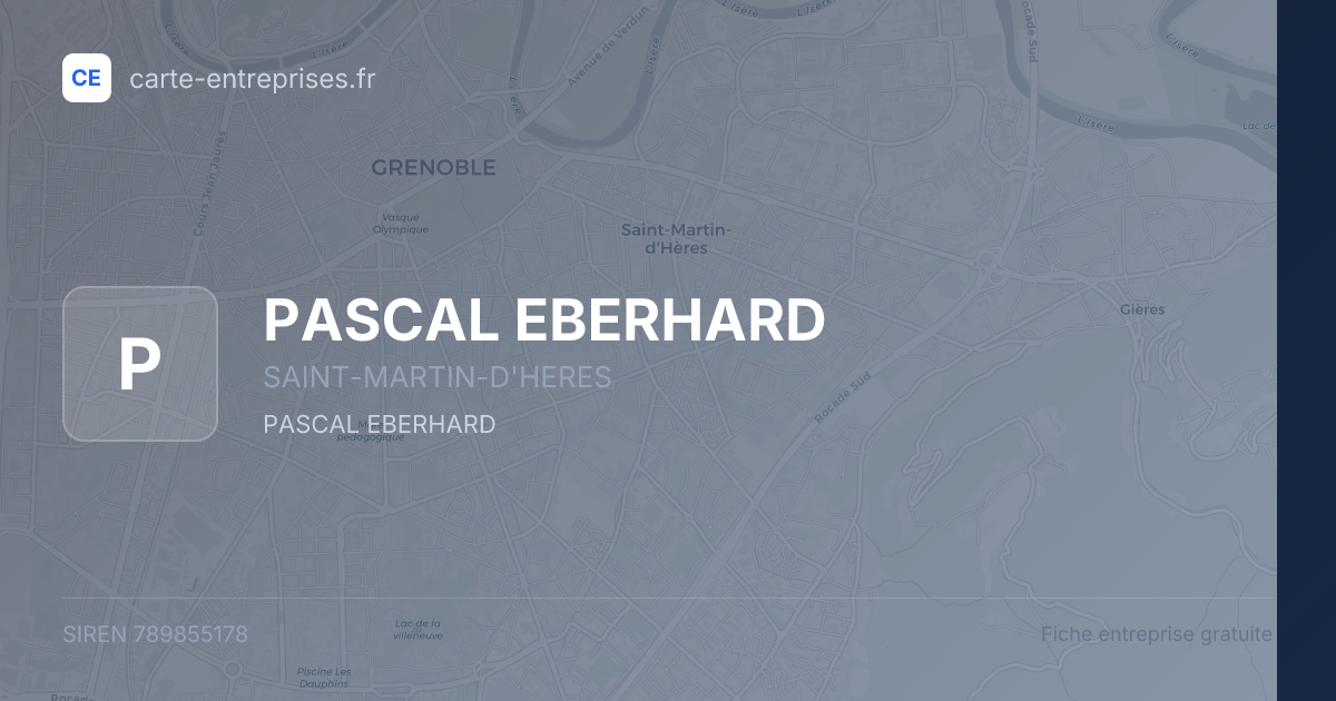 PASCAL EBERHARD — 789855178 — fiche entreprise
