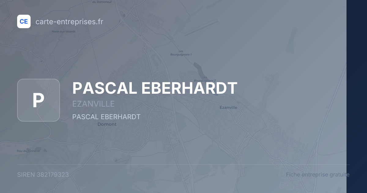 PASCAL EBERHARDT — 382179323 — fiche entreprise