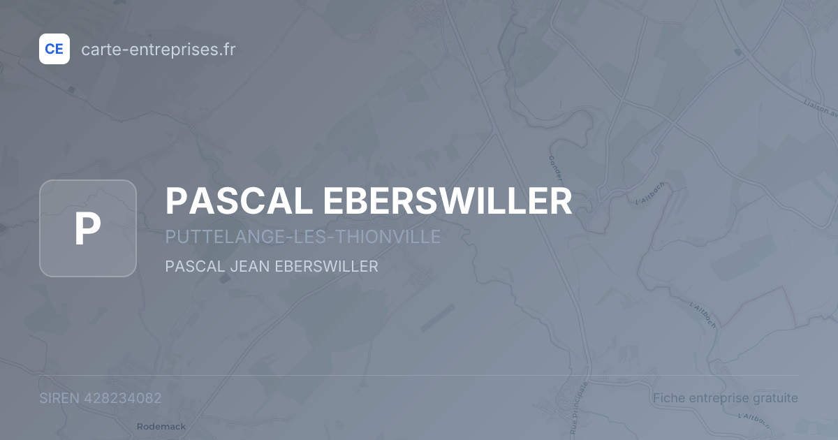 PASCAL EBERSWILLER — 428234082 — fiche entreprise
